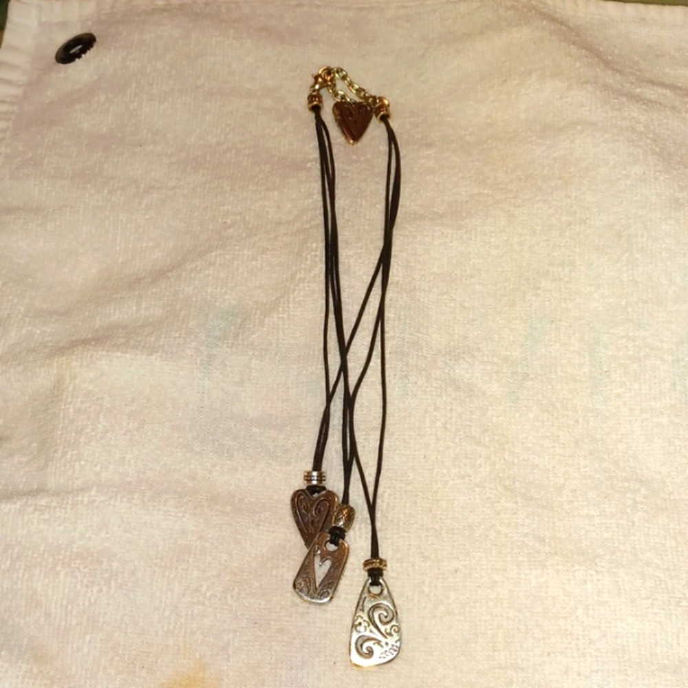 Brighton black and silver rope necklace